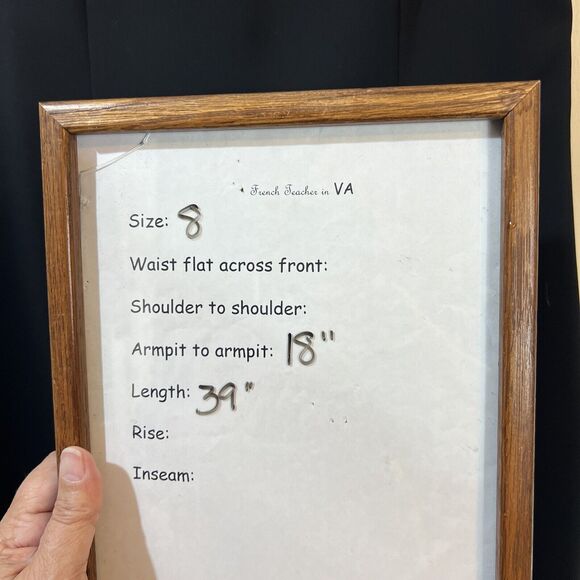 YANSI FUGEL Little Black Dress LBD Sz 8 Lined Sheath Sleeveless Career Occasion - Picture 9 of 9